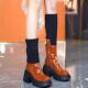英伦风粗跟瘦瘦靴女2026秋冬新款 春季 鞋 高跟短靴厚底两0128ed