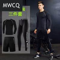 MWCQ phù hợp với thể dục nam mùa xuân và mùa thu quần dài tay tập thể dục đào tạo chạy bộ quần áo dài tay thể thao ba - Quần áo tập thể hình quần áo tập gym chính hãng