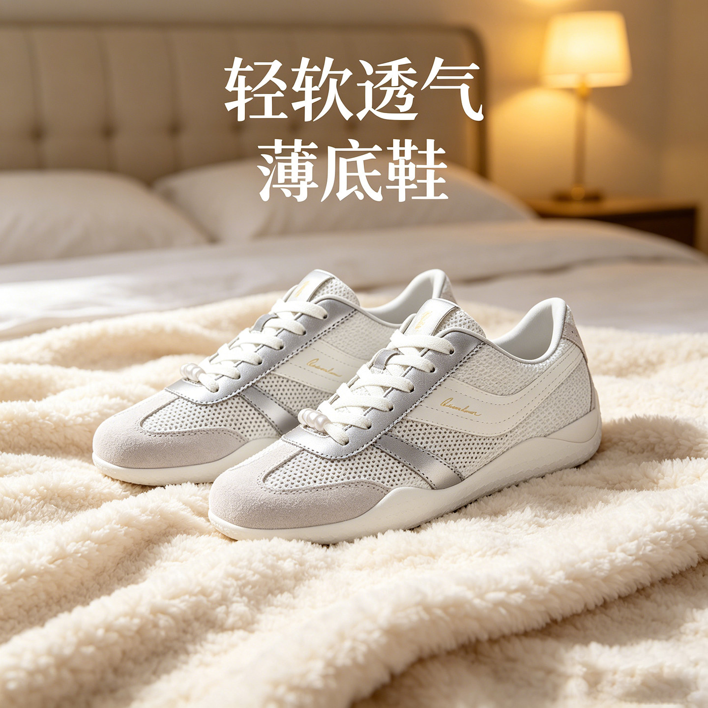 乔丹女网面透气轻便软底运动鞋
