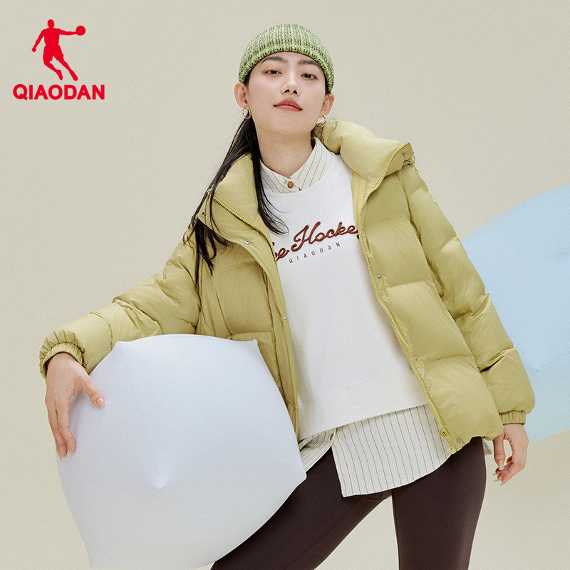 乔丹短羽绒保暖加厚面包服外套女