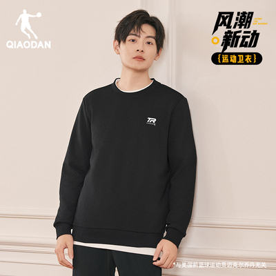 乔丹圆领卫衣男运动加绒保暖上衣