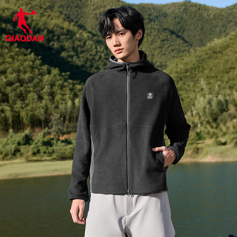 乔丹抓绒衣开衫新款内胆户外保暖