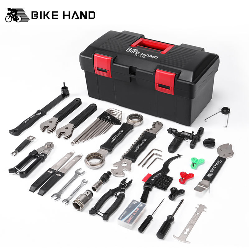 BIKEHAND自行车修车工具修理箱套装修理山地车工具骑行装备YC-758