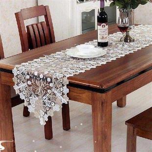 Lace Embroidery Table Runner Cabinet Cover Cloth Tea
