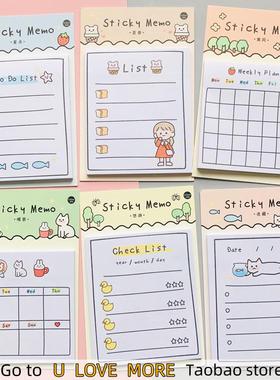 30 Sheets Sunny Day Weekly Plan To Do List Sticky Note Memo