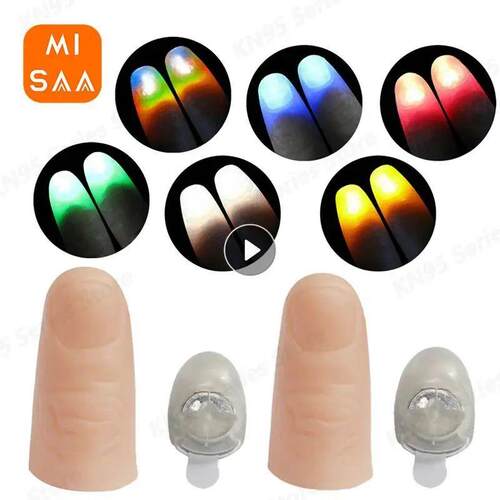 Magic Trick Fingers Thumbs With LED Light Battery Magic Prop
