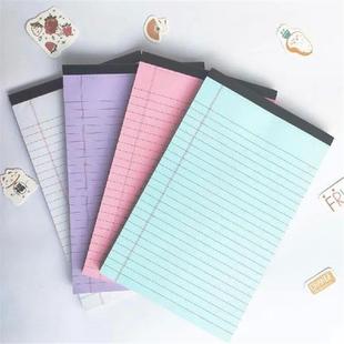 4Pcs Color Notepad 50 Sheets Printing Lined Paper Pads