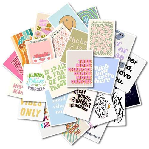 25Pcs Inspirational Quote Stickers Aesthetic Motivational De