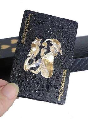 Quality Plastic PVC Poker Waterproof Black Playing Cards Cre