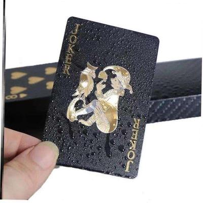 Quality Plastic PVC Poker Waterproof Black Playing Cards Cre
