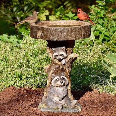 Resin Dog Birdbath Polyresin Antique Garden Bird Bath For