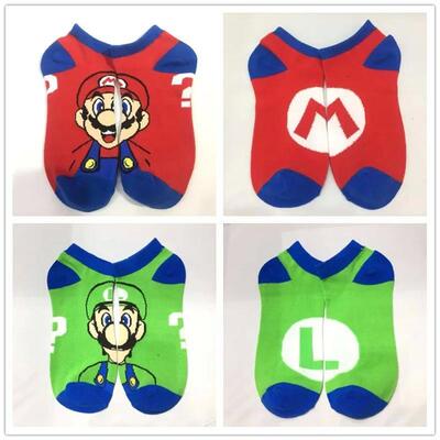 Super Mario bros Short Cotton Socks Mario Luigi Student Yout