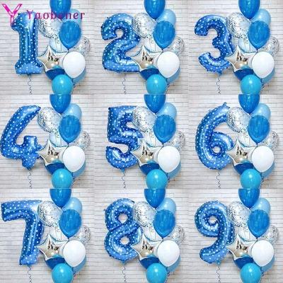 12pcs Number Foil Balloons Birthday Party Decoration Kids