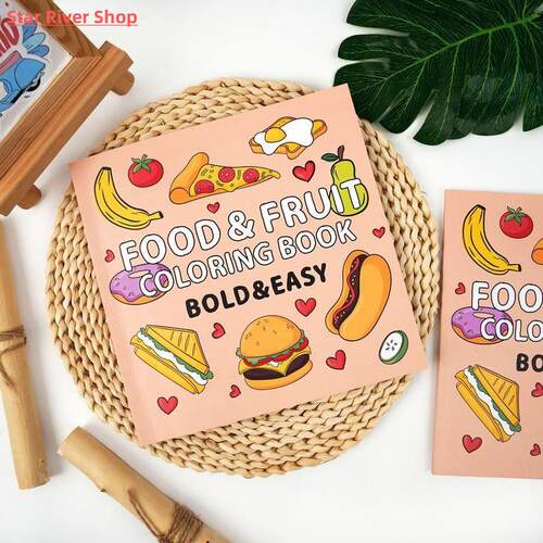 Children Sweet Heart Coloring Book Montessori Drawing Food