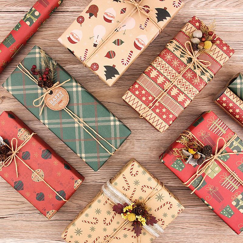 Vintage Christmas Kraft Paper Wrapping Paper Christmas Gift