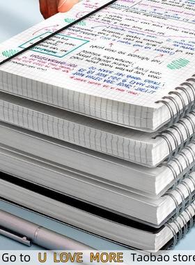 160 Pages Thickened Simple Notebook A5 Horizontal Grid Book