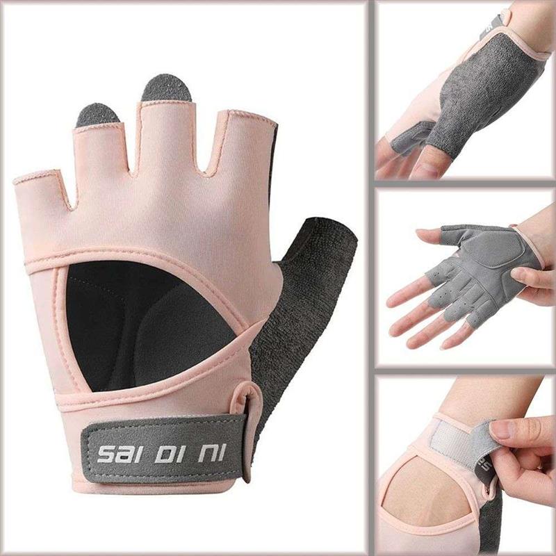 Men Cycling Gloves Half Finger Gym Gloves Women Mitten Breat