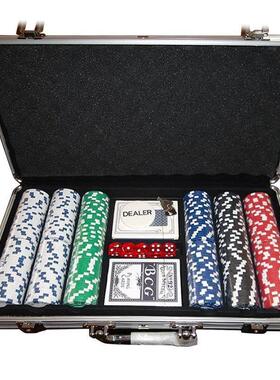 Texas Holdem Poker Aluminum Case Set  Chips Set Chips