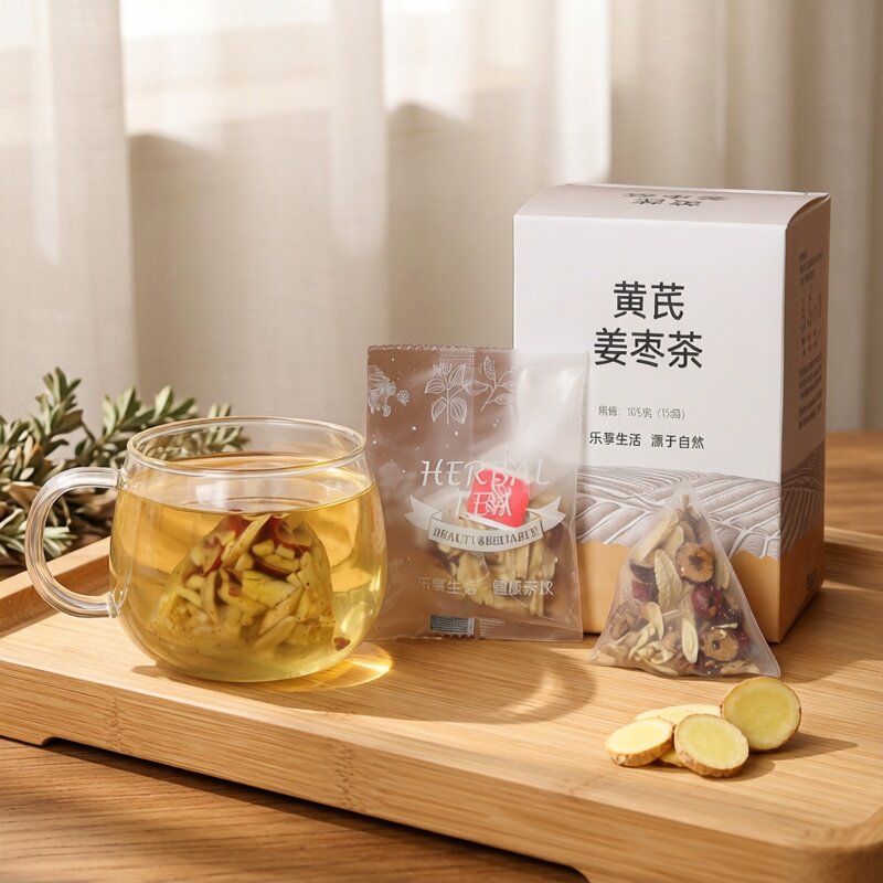 黄芪姜枣茶不含蔗糖块春夏姜枣茶包养生茶独立包装可搭配红糖姜茶