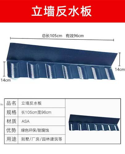 立墙返水板树脂瓦配件厂家直供