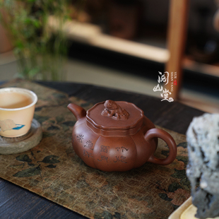 阅山堂 | 民国狮球壶 江案卿 民国段泥 紫砂古董老壶 收藏级