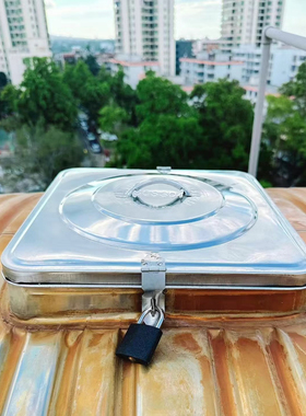 卧式水塔304不锈钢水塔盖子加厚带锁牌正方形水塔盖通用水箱水桶