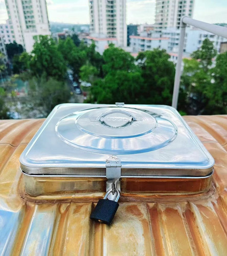 卧式水塔304不锈钢水塔盖子加厚带锁牌正方形水塔盖通用水箱水桶