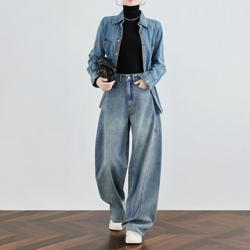 小个子春秋牛仔裤休闲显瘦镰刀裤