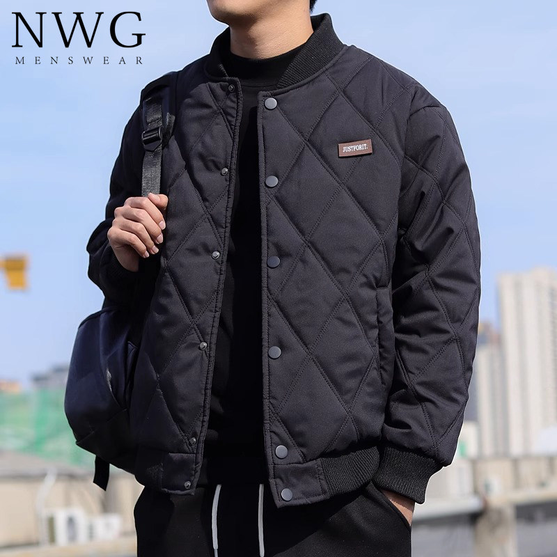 棒球领棉服男潮牌秋冬季2025新款加厚美式宽松外套男保暖休闲 夹