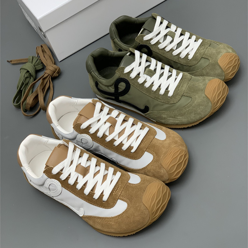 新款真皮舒适拼色复古阿甘鞋