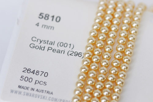 【5810/296金色】手工串珠/奥地利进口通孔圆珠配件/手工diy/施家