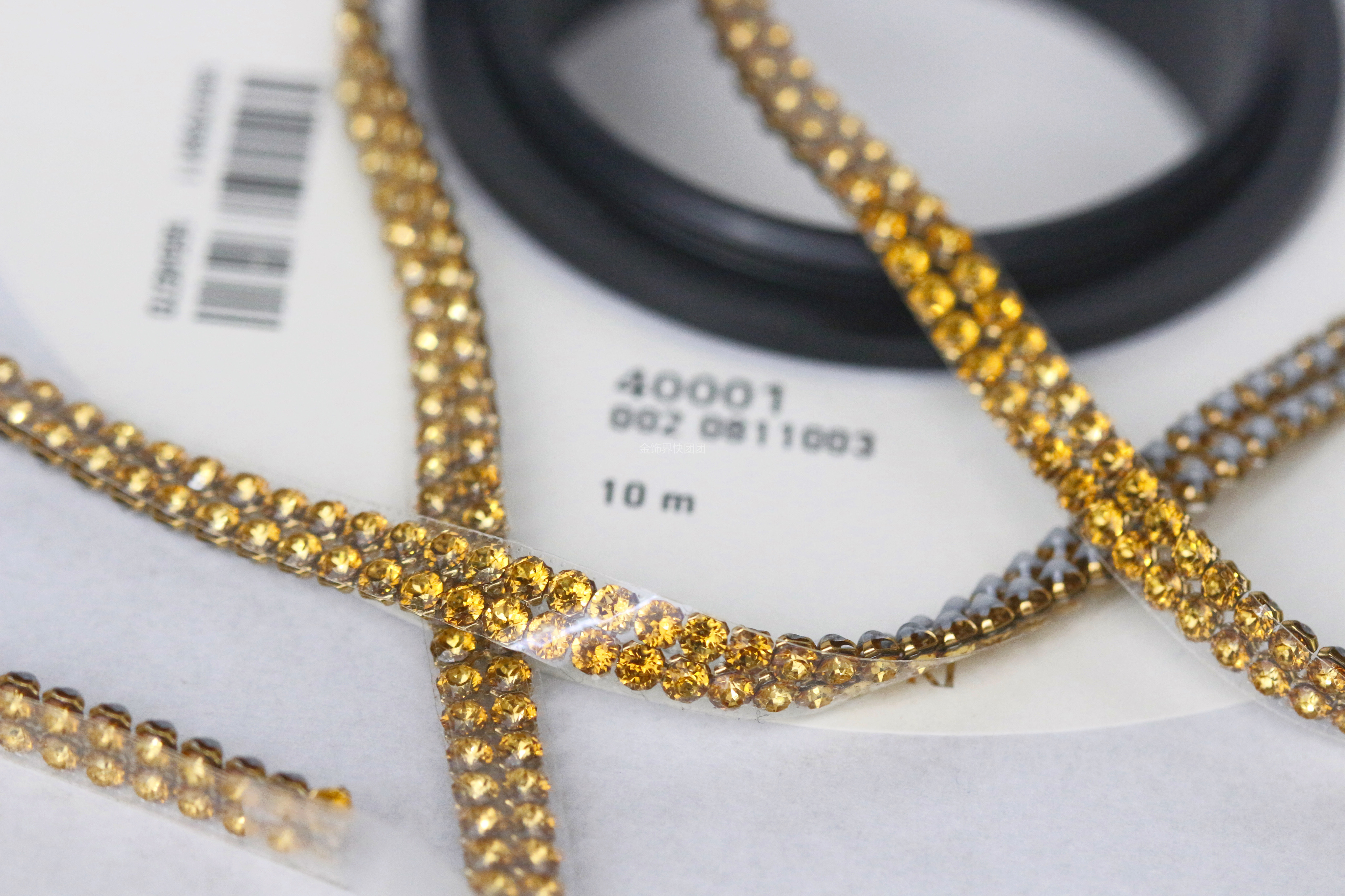 【40001金底】施家/双排/diy手工/水晶/40001/一份约10cm/金底