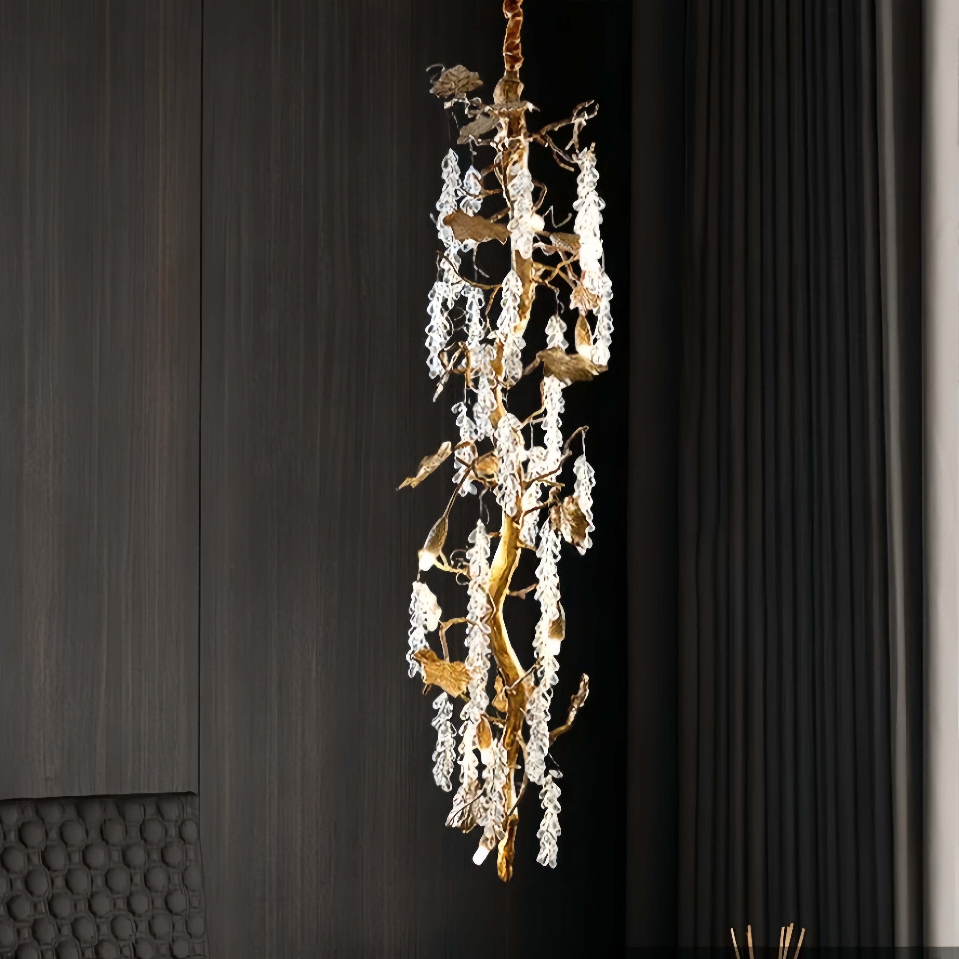 复式楼长吊灯轻奢别墅挑高客厅