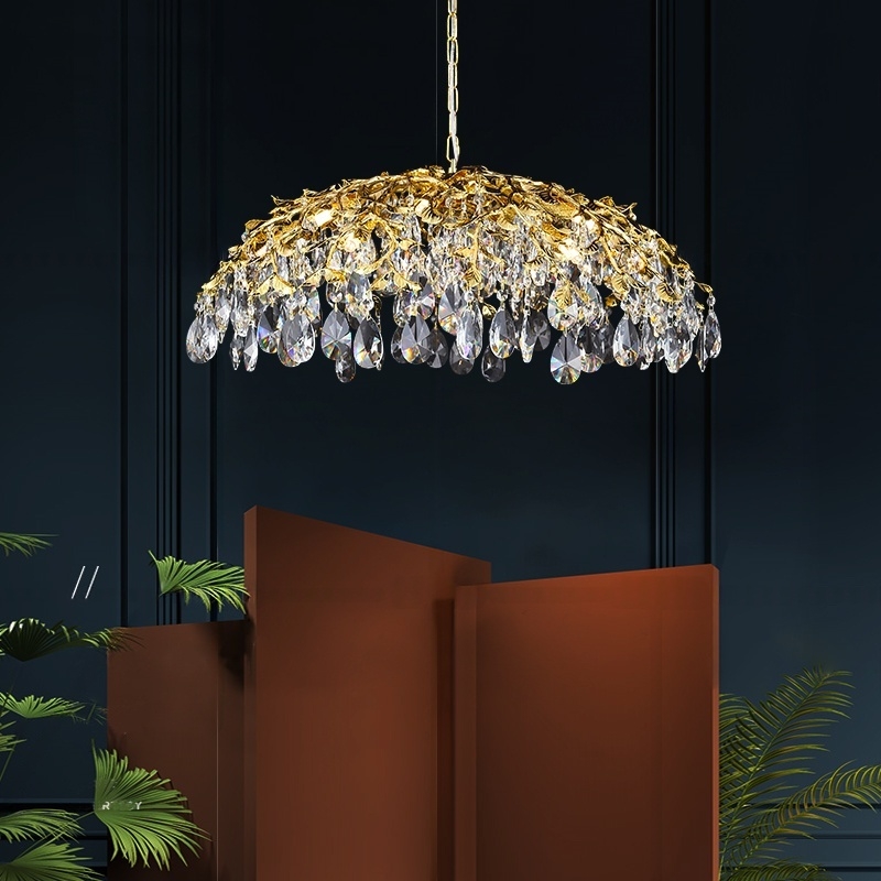 法式轻奢水晶枝型客厅吊灯