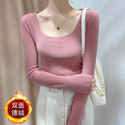 简约德绒女性显年轻德绒长袖