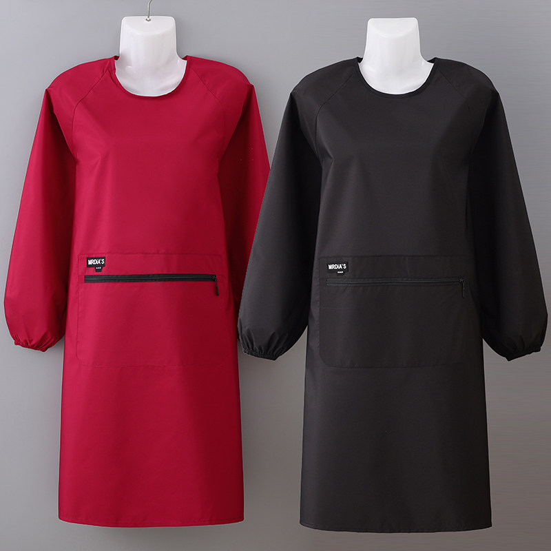 新款纯色时尚防水防油罩衣家用厨房长袖围裙广告工作服,家庭/个人清洁工具,围裙,淘宝优惠券,粉丝福利购,淘宝优惠卷