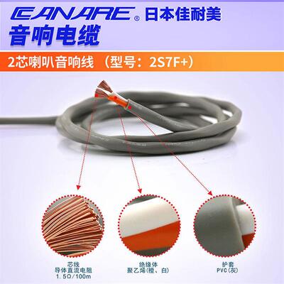 CANARE佳耐美2芯4芯音箱线音响音频工程发烧功放音响护套喇叭线