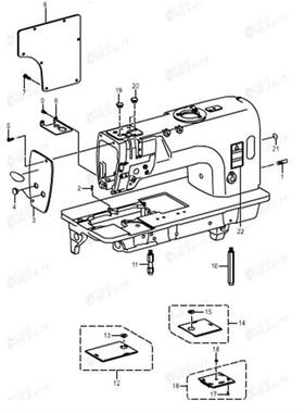 工业双针车配件兄弟T-8420平缝双针车配件/零件图片双针配件
