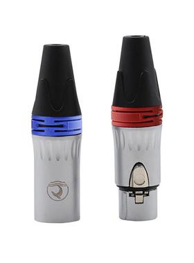 科诺恩XLR卡侬头公母卡农插头4芯平衡卡龙音频话筒接头CL-4MX/4FX