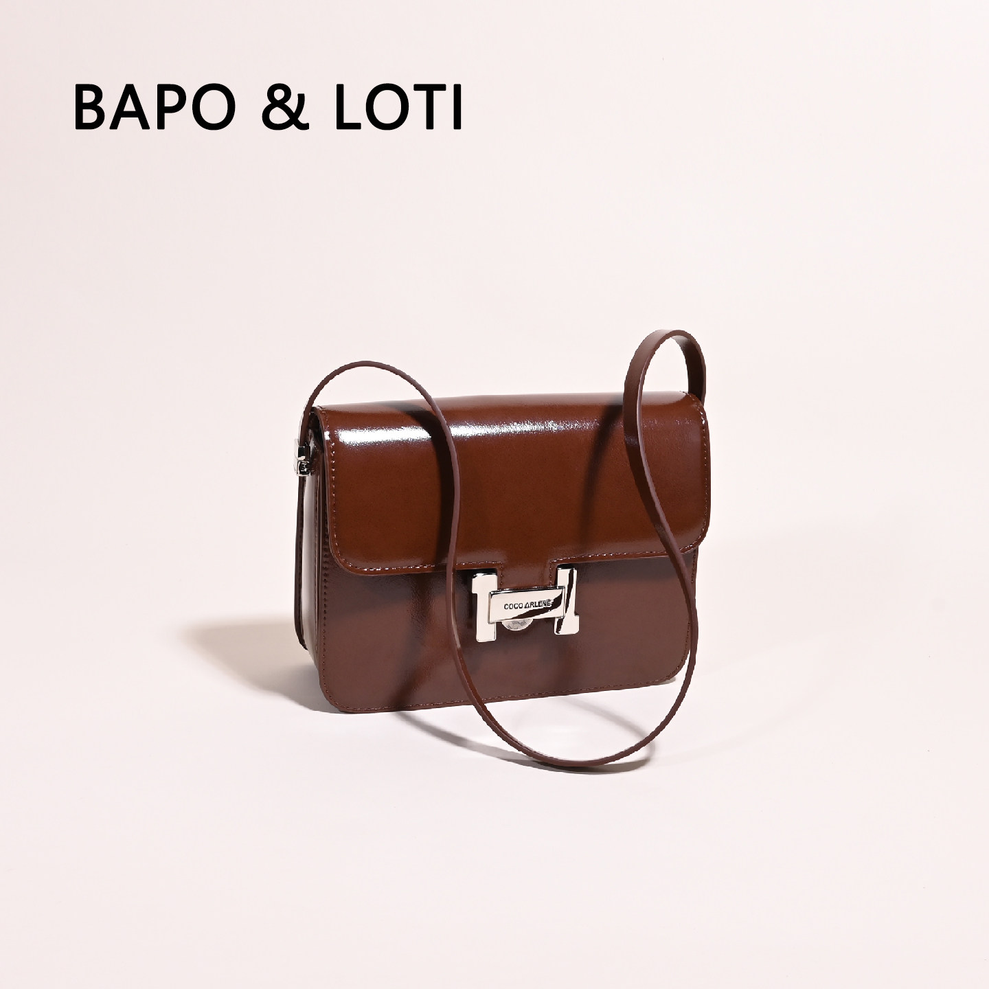 BAPO&LOTI小众时尚棕色小方包女2026新款百搭豆腐包单肩斜挎包