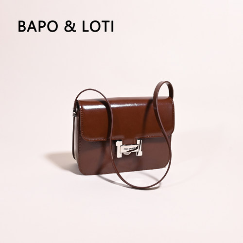 BAPO&LOTI棕色豆腐小方包斜挎