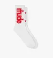 R Ski Club White Terry Socks