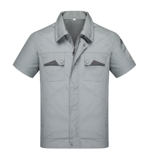 防静电工程服夏装短袖套装电焊汽修长袖工作棉服劳保建筑电网耐磨