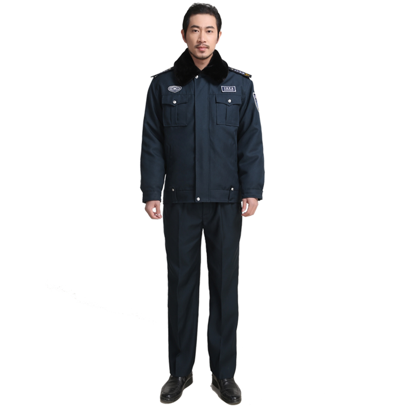 保安服冬装棉服多功能防寒大衣工作服套装男加厚保安冬季棉袄制服