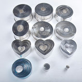 304不锈钢烘焙模具套装 圆形光牙极蛋糕水果蔬菜饼干切花爱心切压