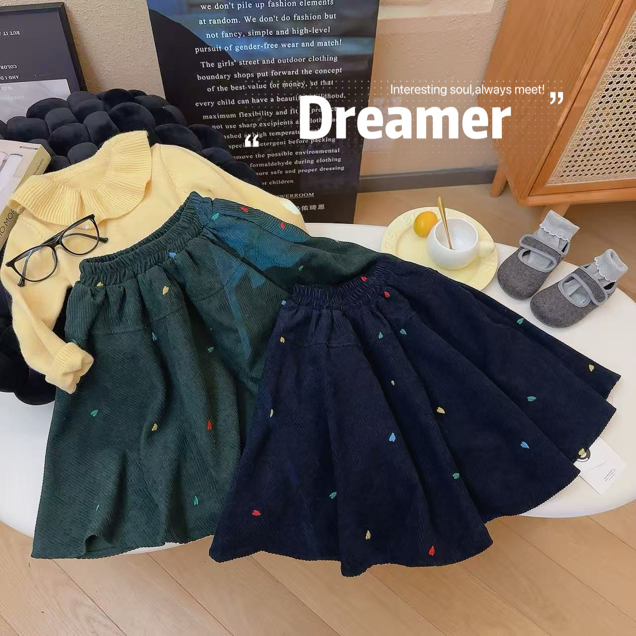 【现*宠粉】女童休闲彩色点点加绒半身裙2026冬季新款GT5027T鱼,童装/婴儿装/亲子装,半身裙,淘宝优惠券,粉丝福利购,淘宝优惠卷