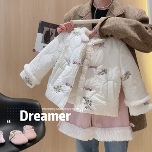 BWB079鱼 新款 佑琦恩中国风洋气时尚 保暖毛边领棉袄外套2025冬季