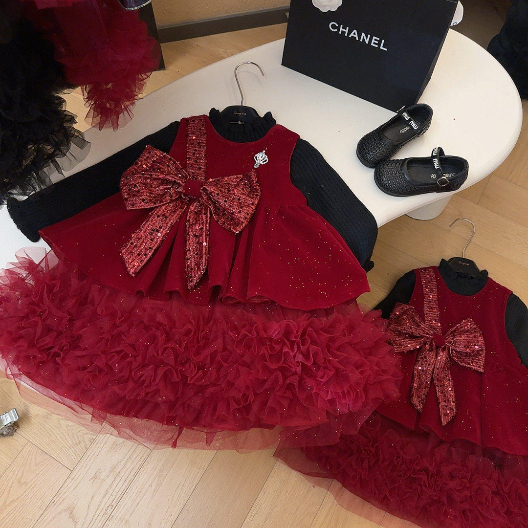 女童加绒加厚蓬蓬背心礼服拜年连衣裙2025冬季新款108岚,童装/婴儿装/亲子装,连衣裙,淘宝优惠券,粉丝福利购,淘宝优惠卷