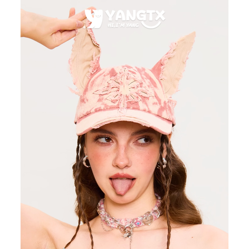 小众杜宾耳朵棒球帽个性2025新款