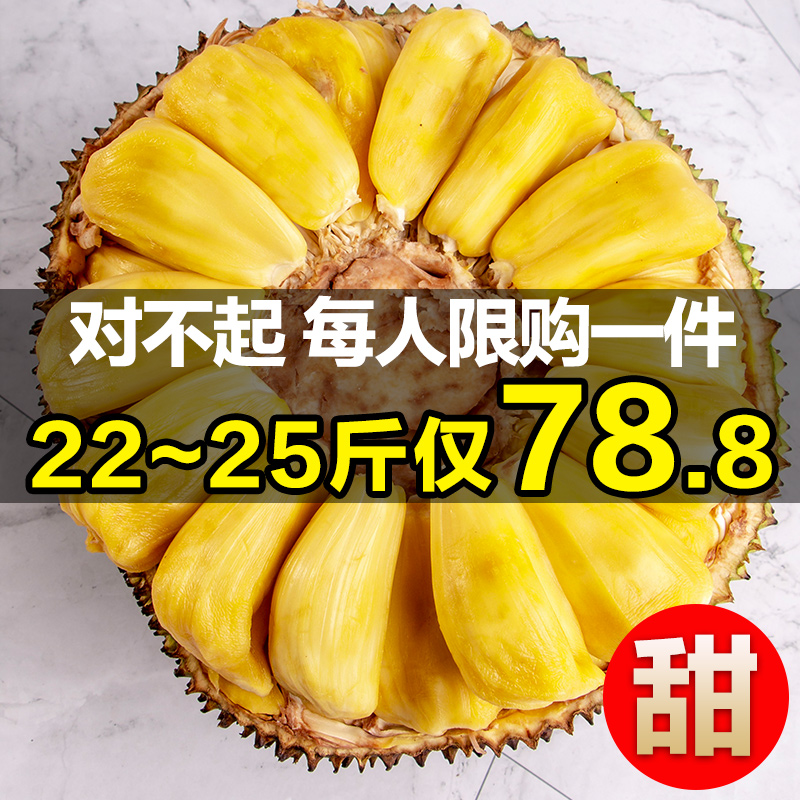 海南黄肉一整个22至25斤新鲜树菠萝12月03日最新优惠